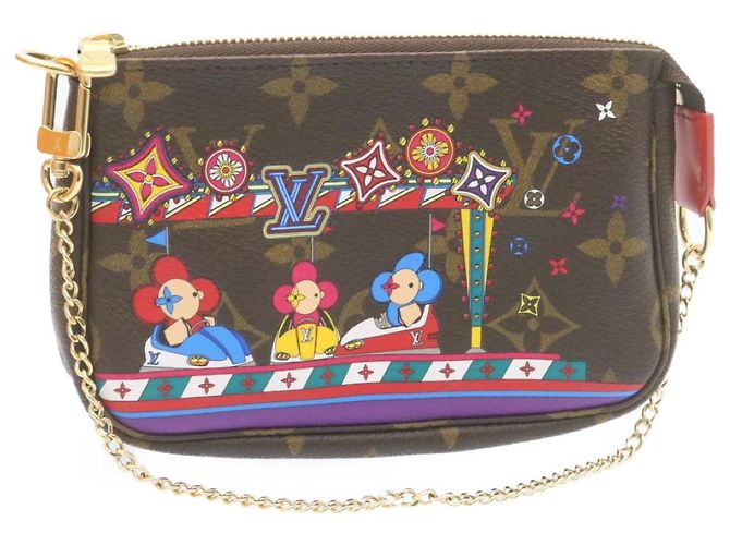 LOUIS VUITTON Monogram Vivienne Mini Pochette Accessoires M69976 auth 28293a