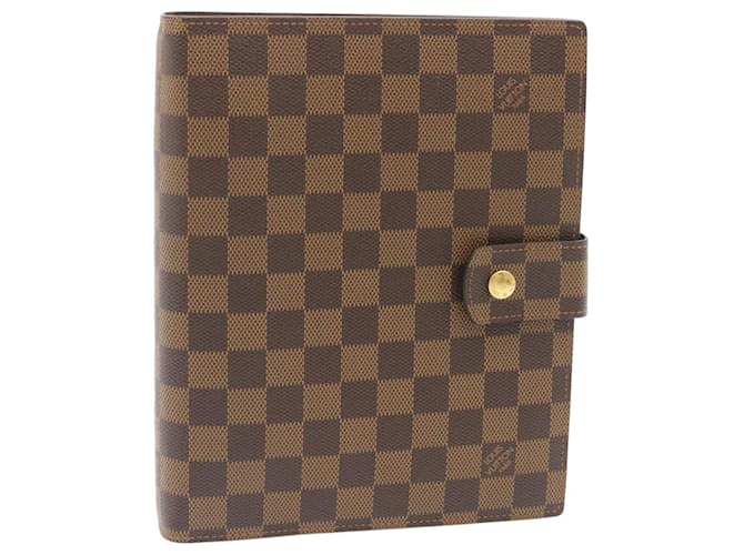 LOUIS VUITTON Damier Ebene Agenda GM Day Planner Cover R20009 LV Aut 28663alla  ref.636503