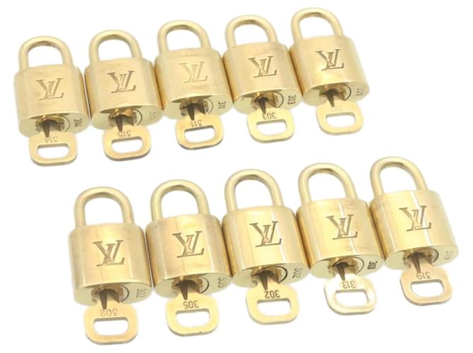 Louis Vuitton padlock 10set Gold Tone LV Auth hs702 Metal  ref.636600
