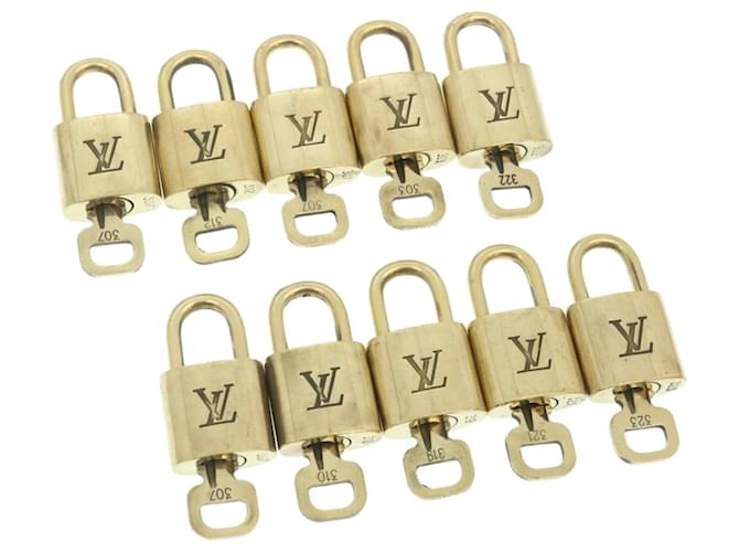 Louis Vuitton padlock 10set Gold Tone LV Auth th2520 Metal  ref.636611