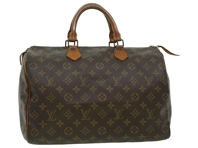 Louis Vuitton Monogram Speedy 35 Hand Bag M41524 LV Auth th2890 Cloth  ref.636635