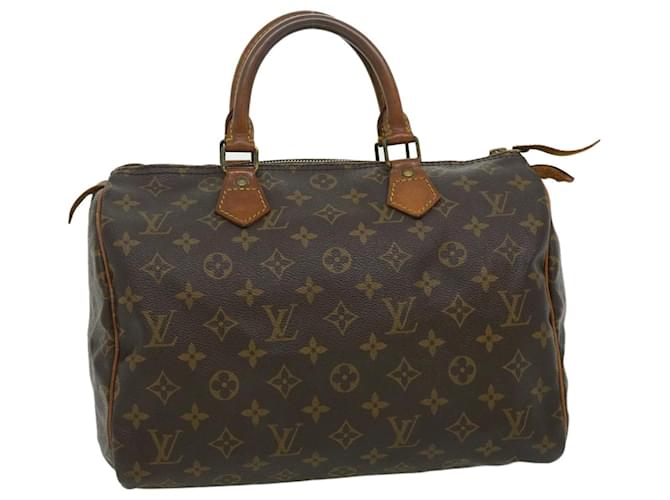 Louis Vuitton Monogram Speedy 30 Hand Bag M41526 LV Auth th2892 Cloth  ref.636636