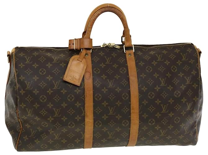 Louis Vuitton Monogram Keepall Bandouliere55 Boston Bag M41414 LV Auth th2911 Cloth  ref.636640