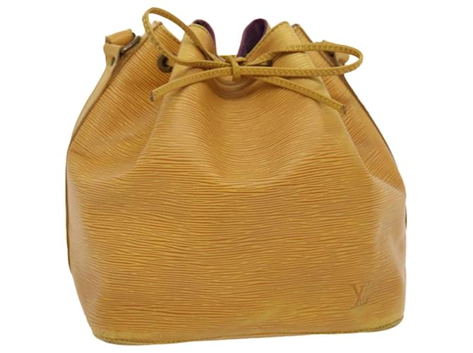 LOUIS VUITTON Epi Petit Noe Shoulder Bag Tassili Yellow M44109 LV Auth ds439 Leather  ref.636682