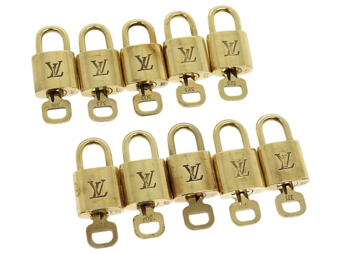 Louis Vuitton padlock 10set Padlock Gold Tone LV Auth 31015 Metal  ref.636827