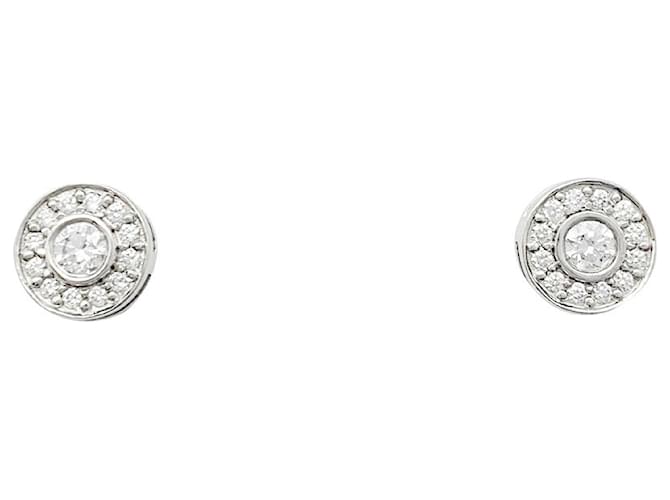 Puces Tiffany & Co., "Mini Circlet", platine et diamants.  ref.636840