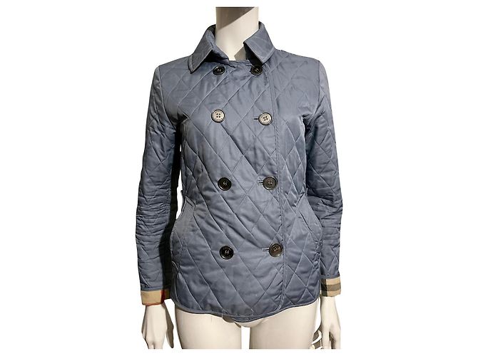 Light blue quilted Burberry jacket