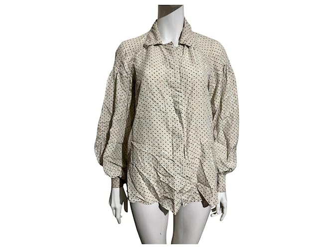 Fendi vintage silk blouse Beige  ref.636844