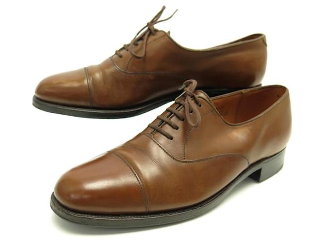 JM WESTON SHOES 300 Richelieu 5D 39 BROWN LEATHER SHOES  ref.636862