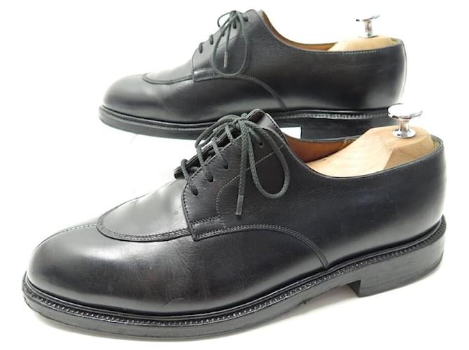 JM WESTON SHOES 598 lined SOLE HALF BREAST DERBY 7.5E 42 black leather  ref.636932