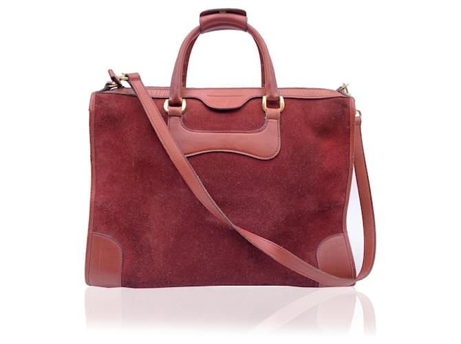 Tote Leather Bag in Dark Burgundy Brown. Leather Shopper in 