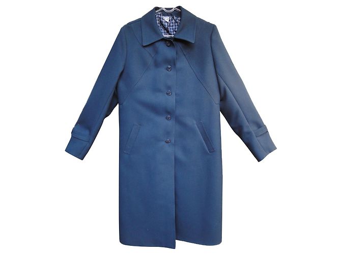 Autre Marque Blauer Tergal Übergangsmantel Größe 44