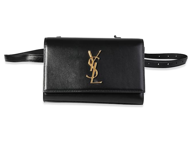 Saint Laurent Black Smooth Leather Kate Belt Bag   ref.637186
