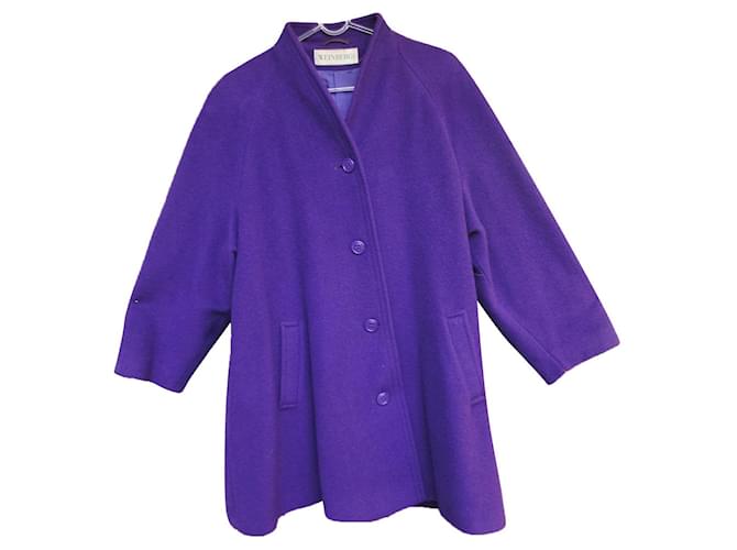 Autre Marque manteau vintage Weinberg t 40 Laine Violet  ref.637202