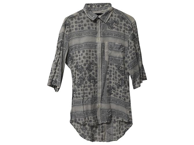 Dolce & Gabbana Dolce e Gabbana Camicia Brad Bandana in Cotone Bianco