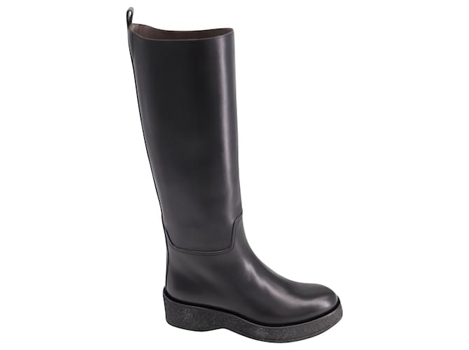 The Row Motorbike Tall Boots in Black Leather   ref.637263