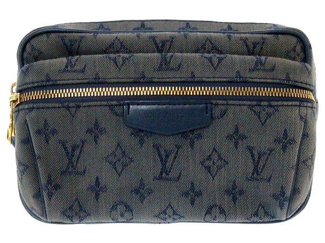 Bumbag Louis Vuitton Blue Monogram Denim Outdoor-Gürteltasche Blau