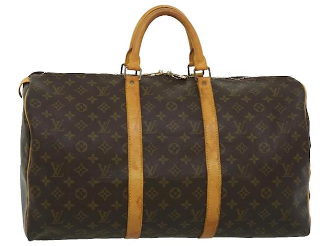 Louis Vuitton Keepall 50 Brown Cloth  ref.637385