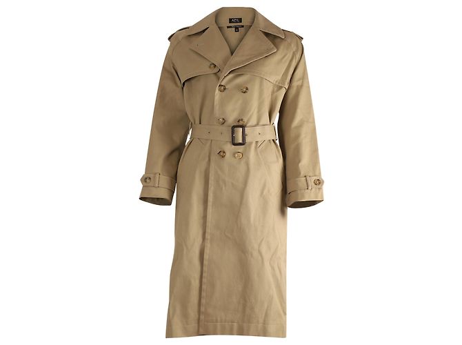 Apc alla.P.C. Trench foderato di Simone in cotone beige