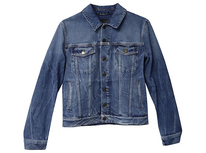 Saint Laurent Classic Denim Jacket in Blue Cotton  ref.637512