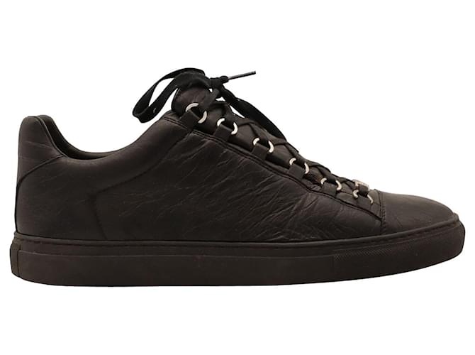 Balenciaga Arena Low Top Sneakers in Black Leather  ref.637538