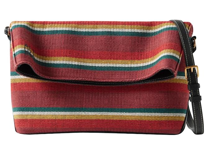 Altuzarra Duo Reversible Striped Textured Shoulder Bag in Multicolor Cotton Multiple colors  ref.637553