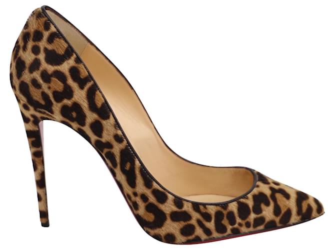 Christian Louboutin So Kate 100 Zapatos De Salón Con Estampado De Leopardo Y Pelo De Pony Multicolor Lana Crin  ref.637565