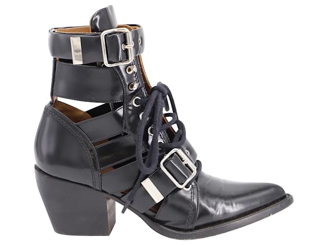 Chloé Chloe Riley Boots in Black Leather  ref.637574