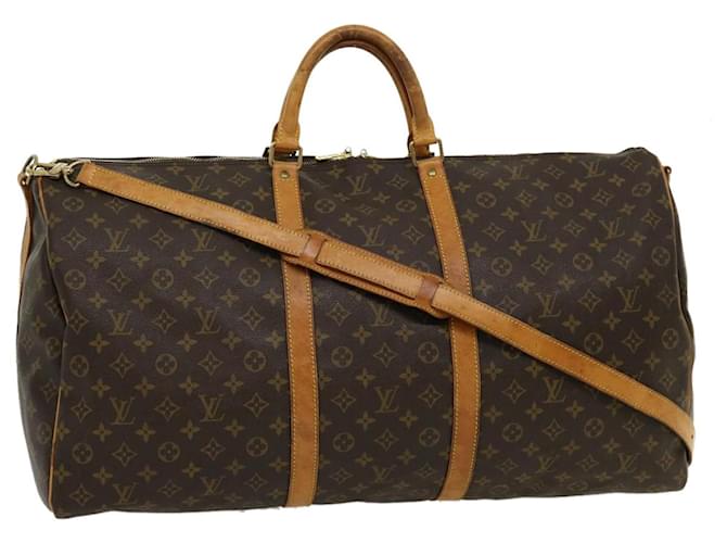 Louis Vuitton Keepall Bandouliere 60 Brown Cloth  ref.637609
