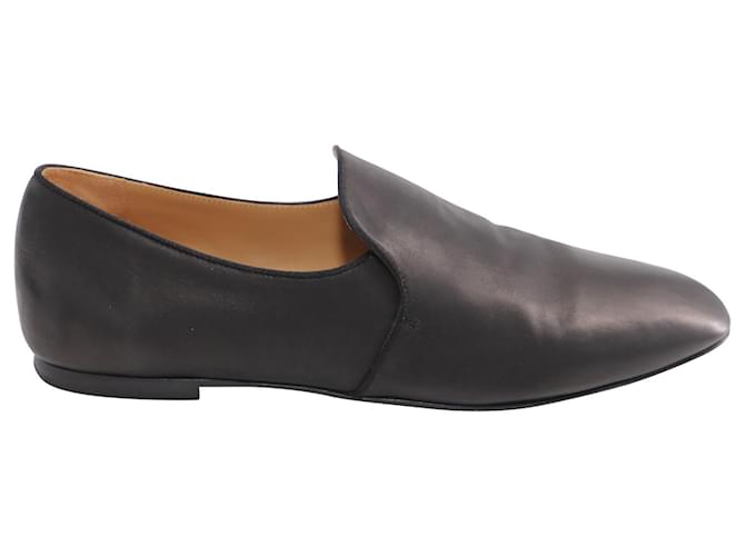 The Row Alys Loafer aus schwarzem Leder