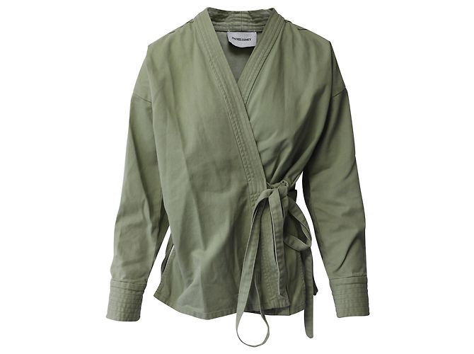 Rachel Comey Hugh Wickeljacke aus grüner Baumwolle
