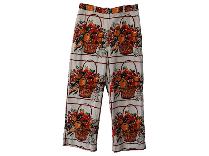 Pantalones de pernera recta con estampado de Tory Burch en algodón multicolor  ref.637749