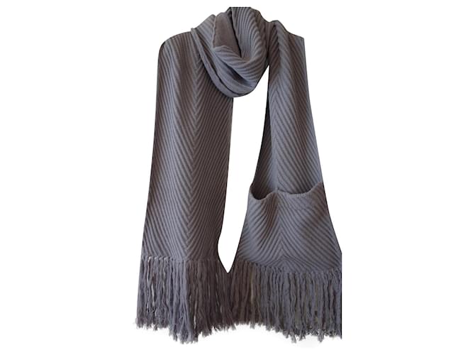 Louis Vuitton XXL scarf large mauve cashmere wool like new Lavender  ref.637847