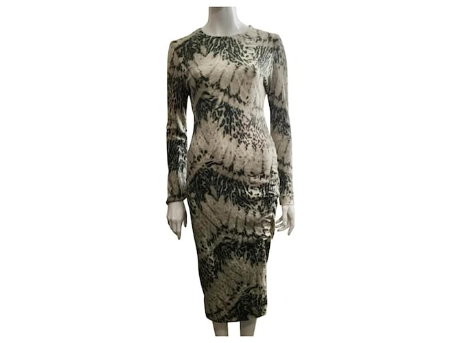 Joseph Zia Strickkleid aus reiner Schurwolle Roh Khaki  ref.638085