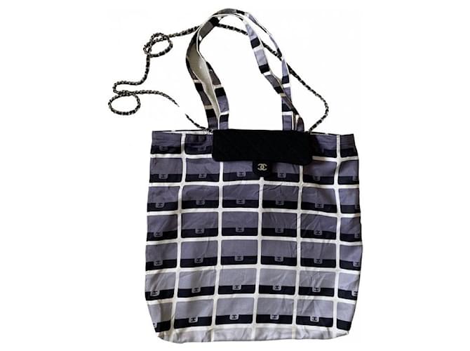 Chanel Tote bag 2 EN 1 Black Wool  ref.638382