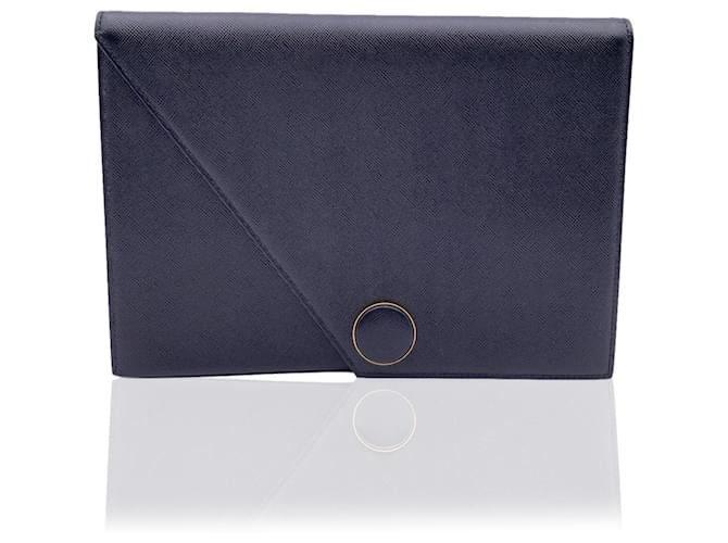 Yves Saint Laurent Vintage Black Leather Handbag Clutch Bag  ref.638435