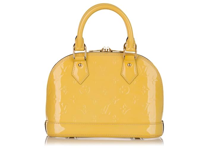 Louis Vuitton Yellow Vernis Alma BB Leather Patent leather  ref.638500