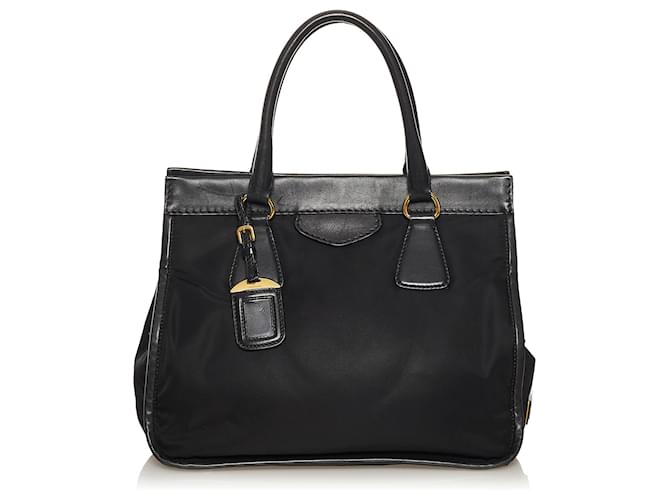 Prada Black Tessuto Shoulder Bag Nylon Cloth  ref.638542