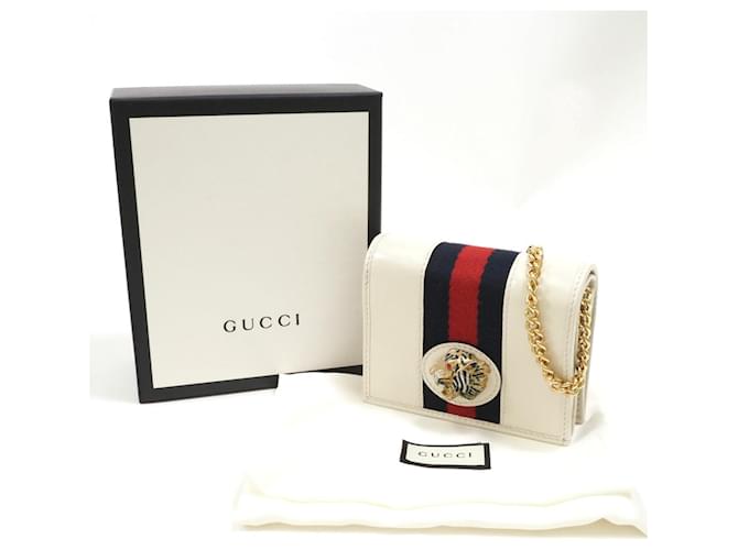 Gucci Geldbörsen Weiß Leder  ref.638556