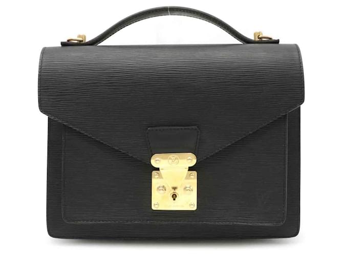 Louis Vuitton Monceau Cuir Noir  ref.638566