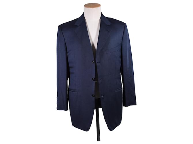 Lanvin jacket 50 Blue Wool  ref.638809