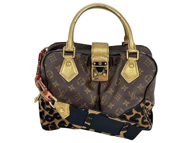 Louis Vuitton Bag Limited Edition Adele Monogram Leopard Snake Trim Shouldera860  Leather  ref.639139