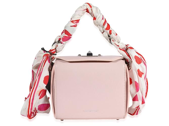 Alexander Mcqueen Pink Leather Scarf Box Bag   ref.639230