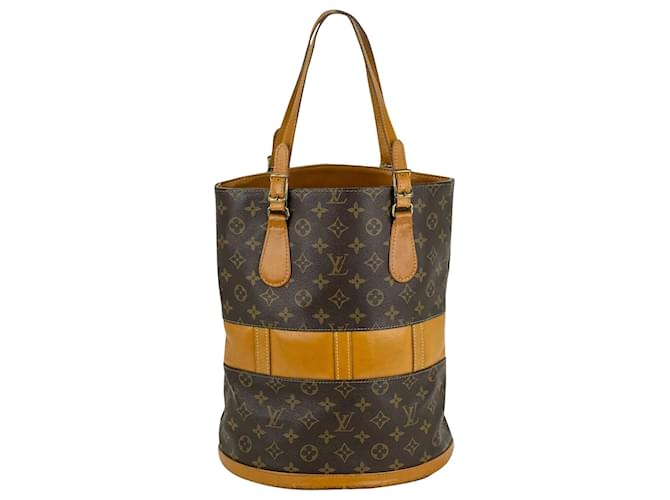 Louis Vuitton Bag Monogram Bucket Gm Canvas Shoulder Hand Bag A918 Authentic  Leather  ref.639483
