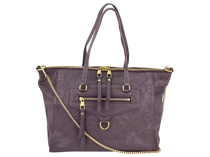 Louis Vuitton Handbag Lumineuse Monogram Empreinte Leather Purple W/insert A922   ref.639534