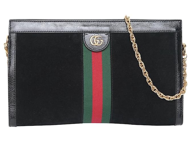 Gucci BAG BELT OPHIDIA PM BLACK NEW Patent leather Deerskin ref.216155 -  Joli Closet