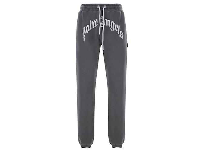 Palm Angels jogging trousers Grey Cotton  ref.639577
