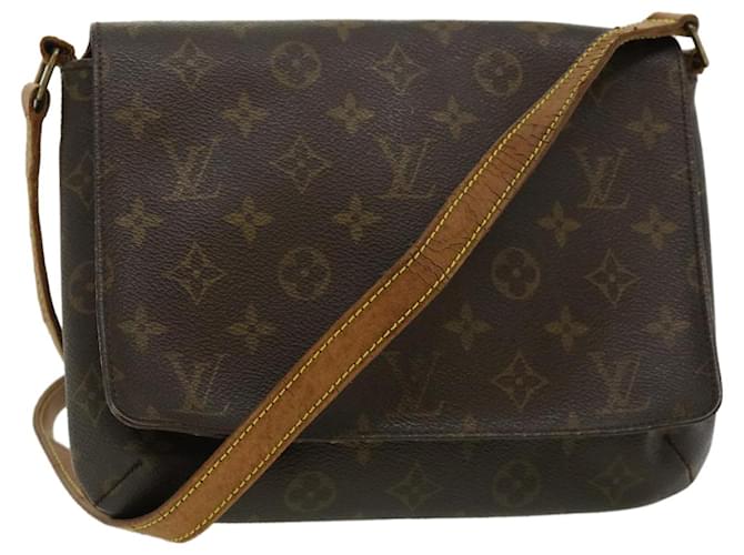 Louis Vuitton Musette Tango Shoulder Bag Brown Canvas/Leather