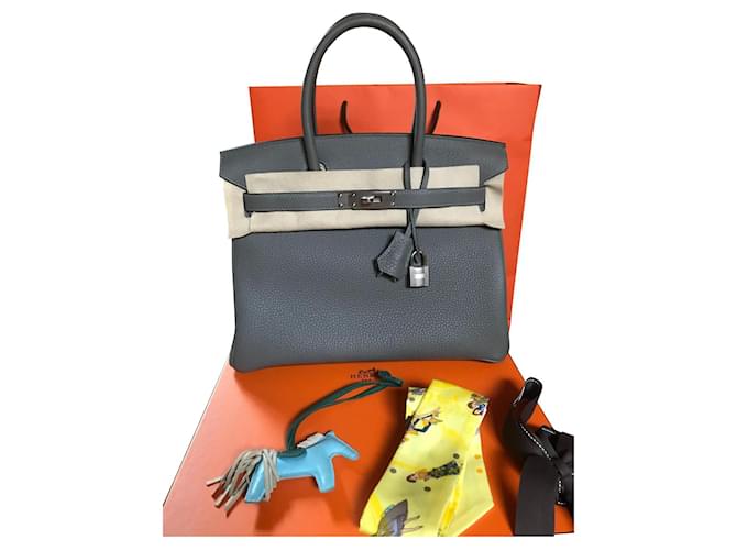 Hermès HERMES BIRKIN 30 togo leather Grey  ref.639625