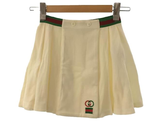 *GUCCI Wide skirt with Web band/Size notation 10/Skirt Cotton  ref.639768